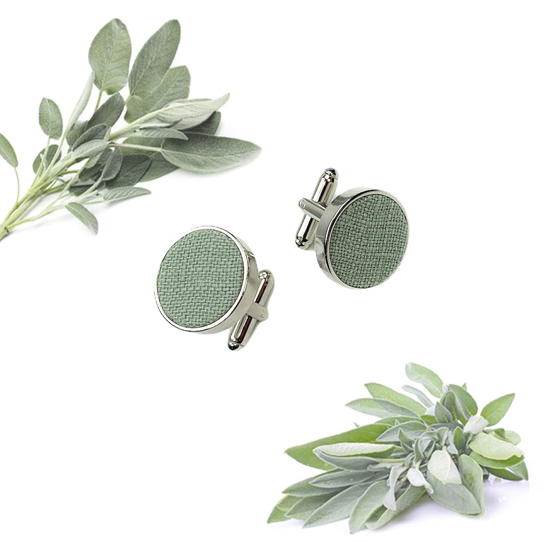 LINILI Leinen Accessoires SET: Fliege, Hosenträger, Einstecktuch, Manschettenknöpfe- Fliege Bereits