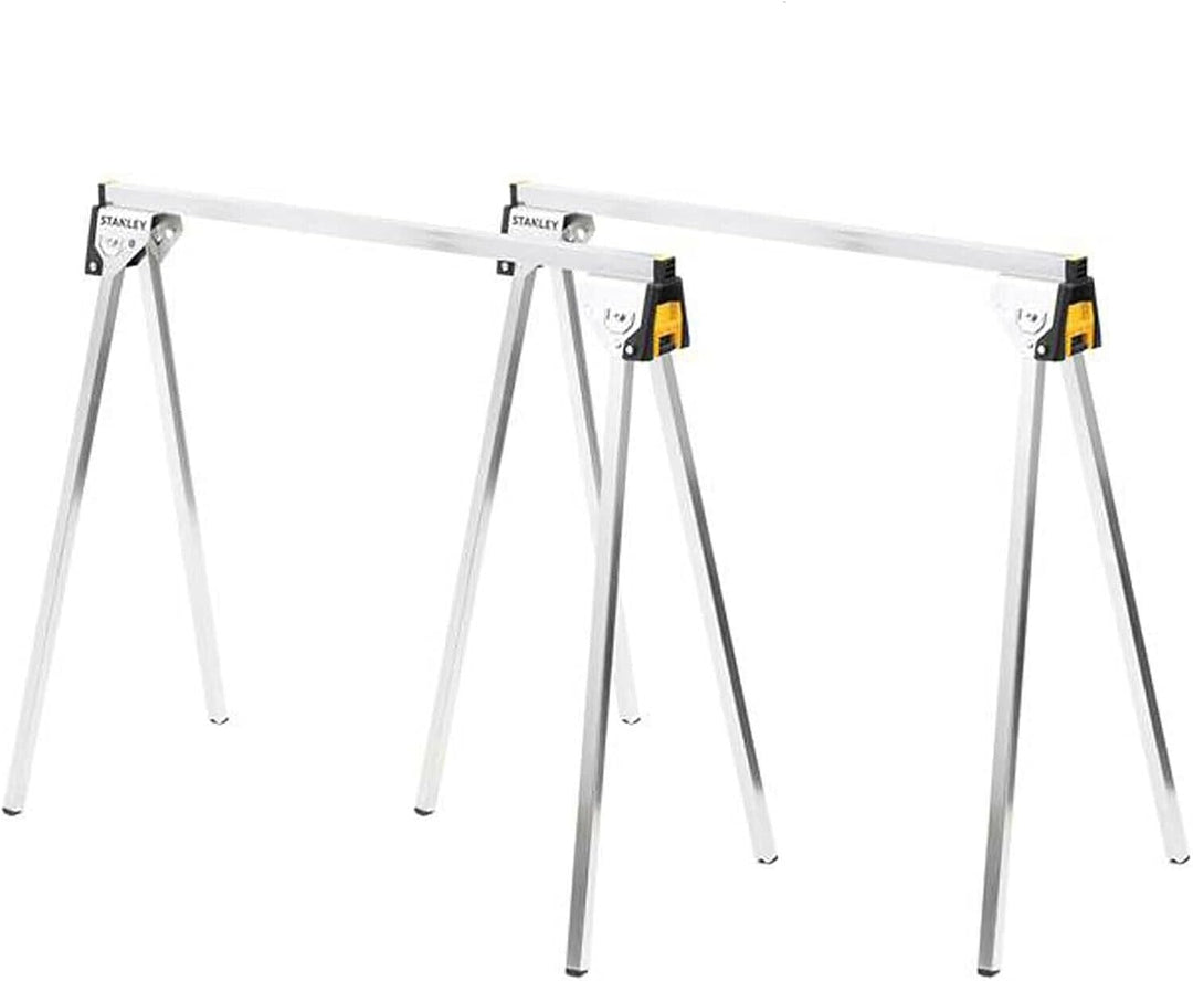 Stanley STST81337-1 Unterstellbock-Paar aus Metall Höhe 736mm belastbar bis 340 kg, Silber & FatMax