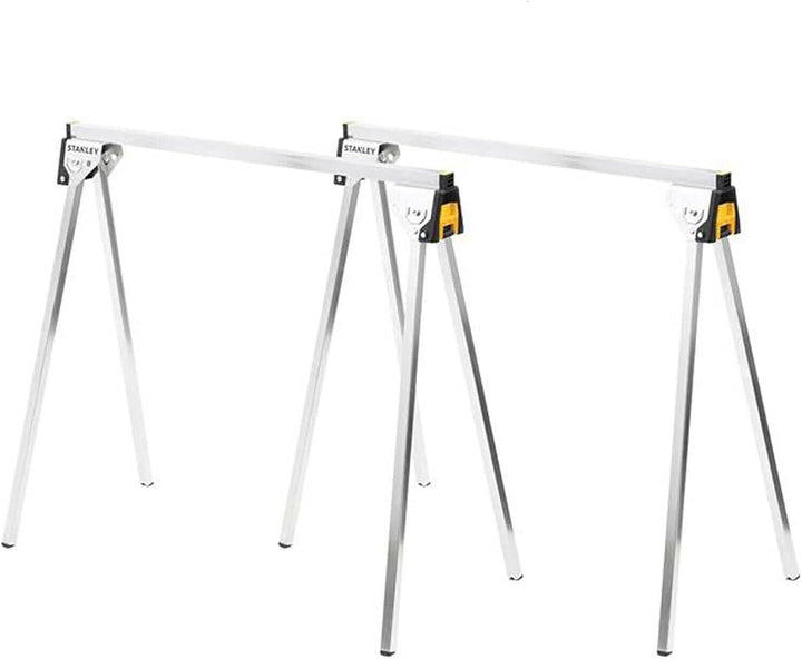 Stanley STST81337-1 Unterstellbock-Paar aus Metall Höhe 736mm belastbar bis 340 kg, Silber & FatMax