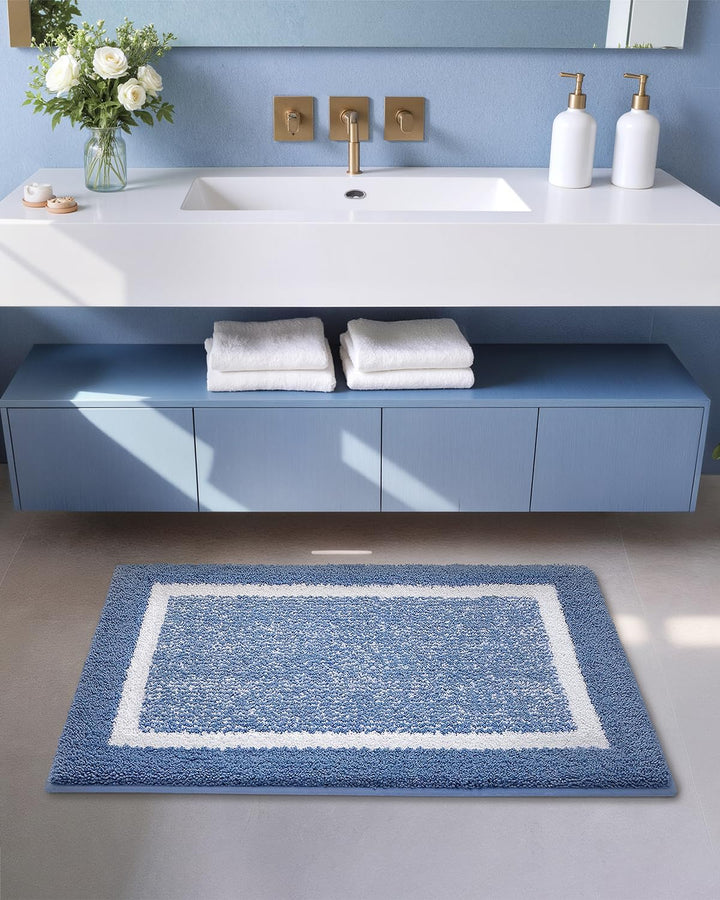 COLOR&GEOMETRY Kleine Badteppiche rutschfest Waschbar Absorbierende Badvorleger Weiche Badezimmertep