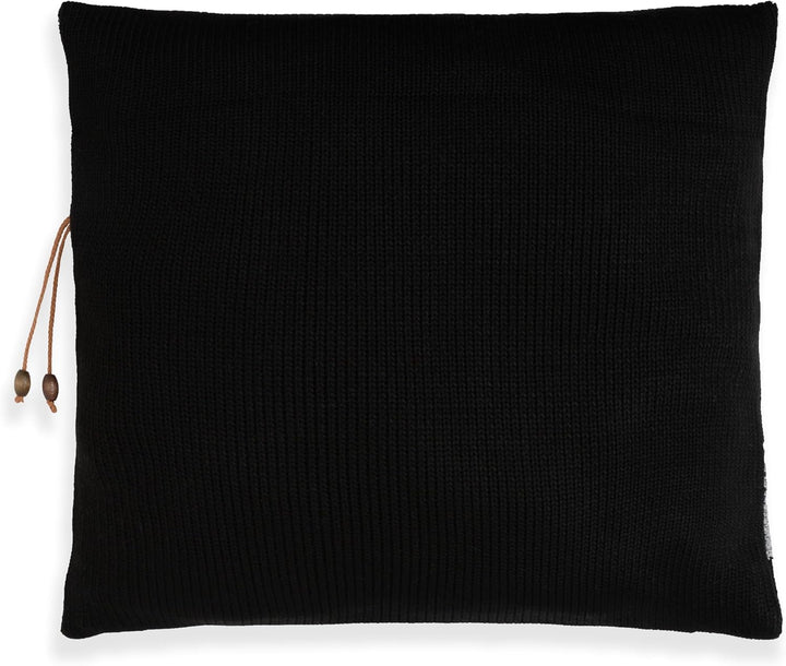 KNIT FACTORY - Roxx Dekokissen - Sofakissen - Kissenhülle mit Kissenfüllung - Kissen 50x50 - Schwarz