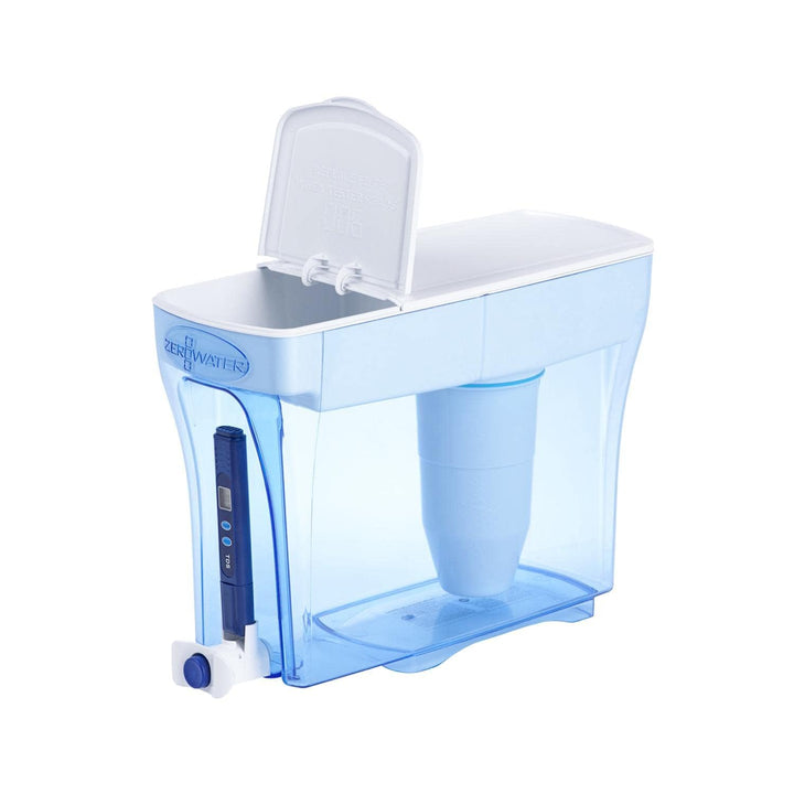 ZeroWater Wasserspender für 30 Tassen mit fortschrittlichem 5-Stufen-Filter + Wasserqualitätsmesser,