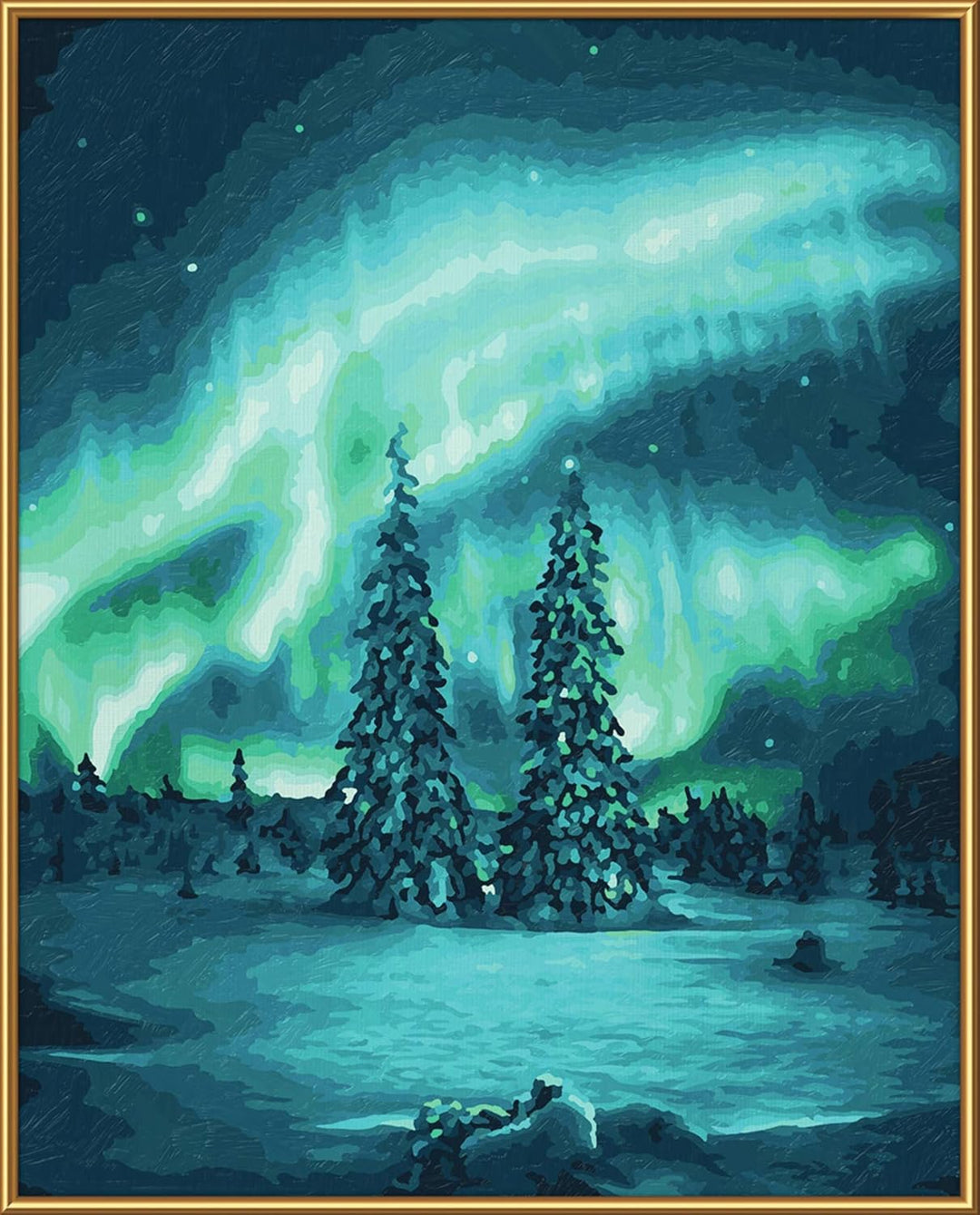 Schipper 609130813 Malen nach Zahlen - Polarlichter - Bilder malen für Erwachsene, inklusive Pinsel