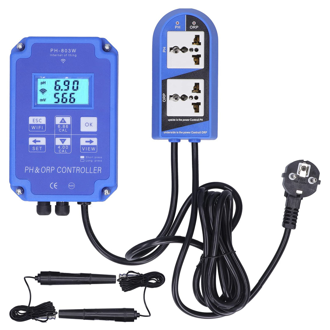 FTVOGUE PH-ORP-Controller, Werkzeug Zur Überwachung der Wasserqualität, Langlebiges ABS-Material, 2-