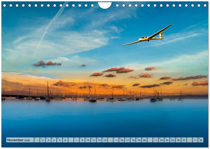 Segelflug, ein Stück Freiheit (Wandkalender 2026 DIN A4 quer), CALVENDO Monatskalender: Segelfliegen