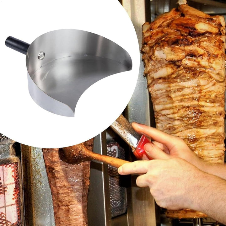 Rotisserie Fangpfanne Fleischfänger - Praktische Döner-schaufel, Edelstahlgrillschaufel, Handheld Ro