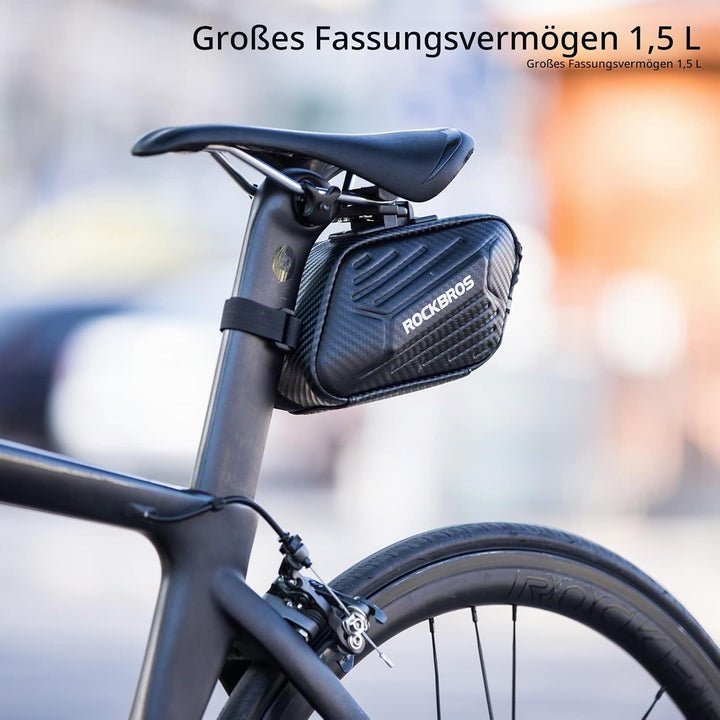 ROCKBROS Fahrrad Satteltasche Fahrradsitz Tasche für MTB Rennrad Faltrad Wasserdicht Kratzfest ca.1,