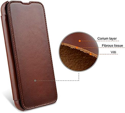 STILGUT Book Case kompatibel mit iPhone 13 (6.1“) Hülle aus Leder zum Klappen, Klapphülle, Handyhüll