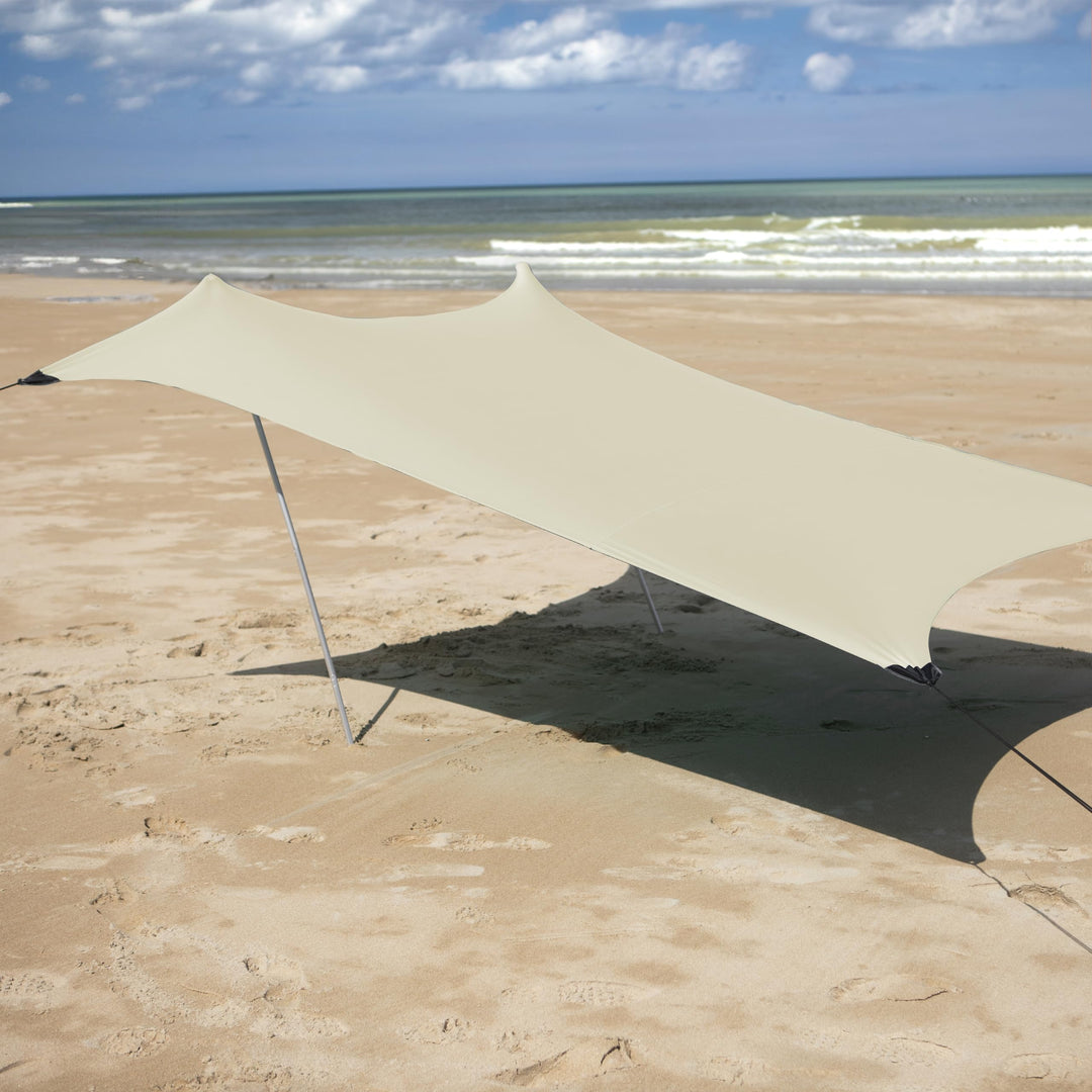 Meister Strandzelt - 210x210 cm - UVA/B-Schutz - LSF50+ - 2 bis 4 Personen - Mit Sandankern - Koffer