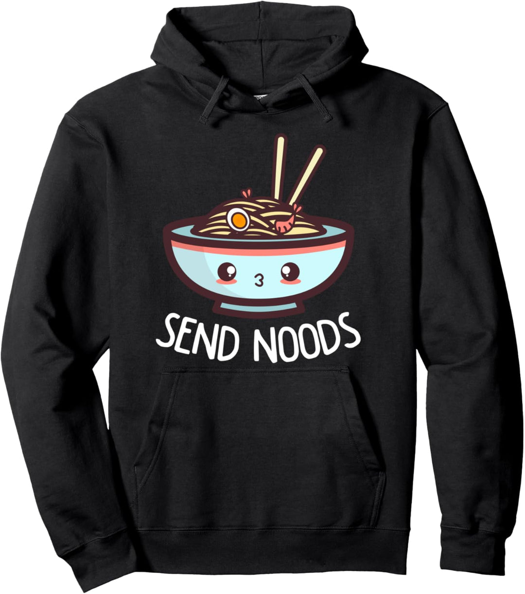 Send Noods Lustige Ramen Japanische Nudel Kawaii Pullover Hoodie