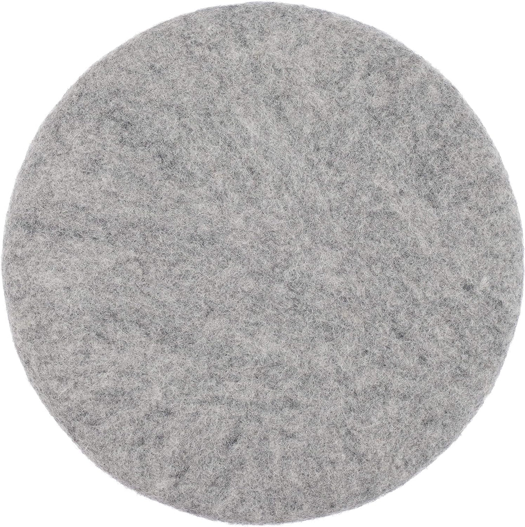 myfelt Flache Filz Sitzauflage, Filz Stuhlauflage - Carl - rund, Ø 36 cm, Grau Grau Meliert, Grau Me