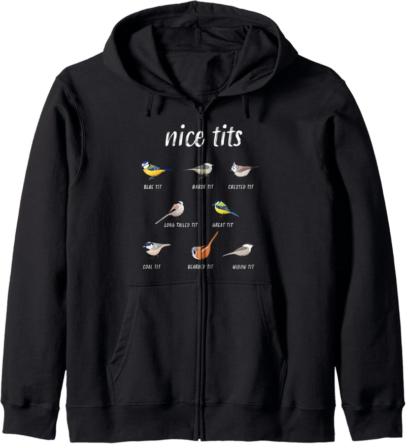 Nice-tits funny bird watching gift Birder Men Dad Kapuzenjacke