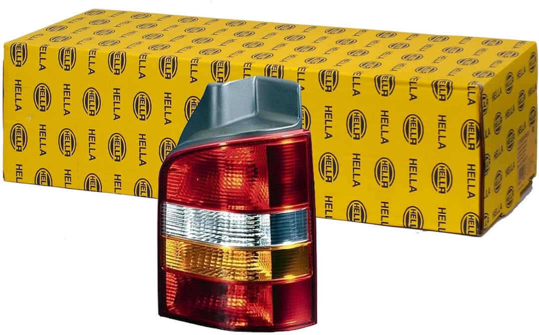 HELLA 2SK 008 579-101 Heckleuchte - Glühlampe - gelb/glasklar/rot - rechts - für u.a. VW T5 (7HB,7HJ
