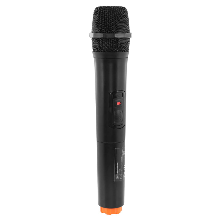 BoomTone DJ Travelsound Handmic 215 kabelloses VHF-Handmikrofon, schwarz, kompatibel mit TRAVELSOUND
