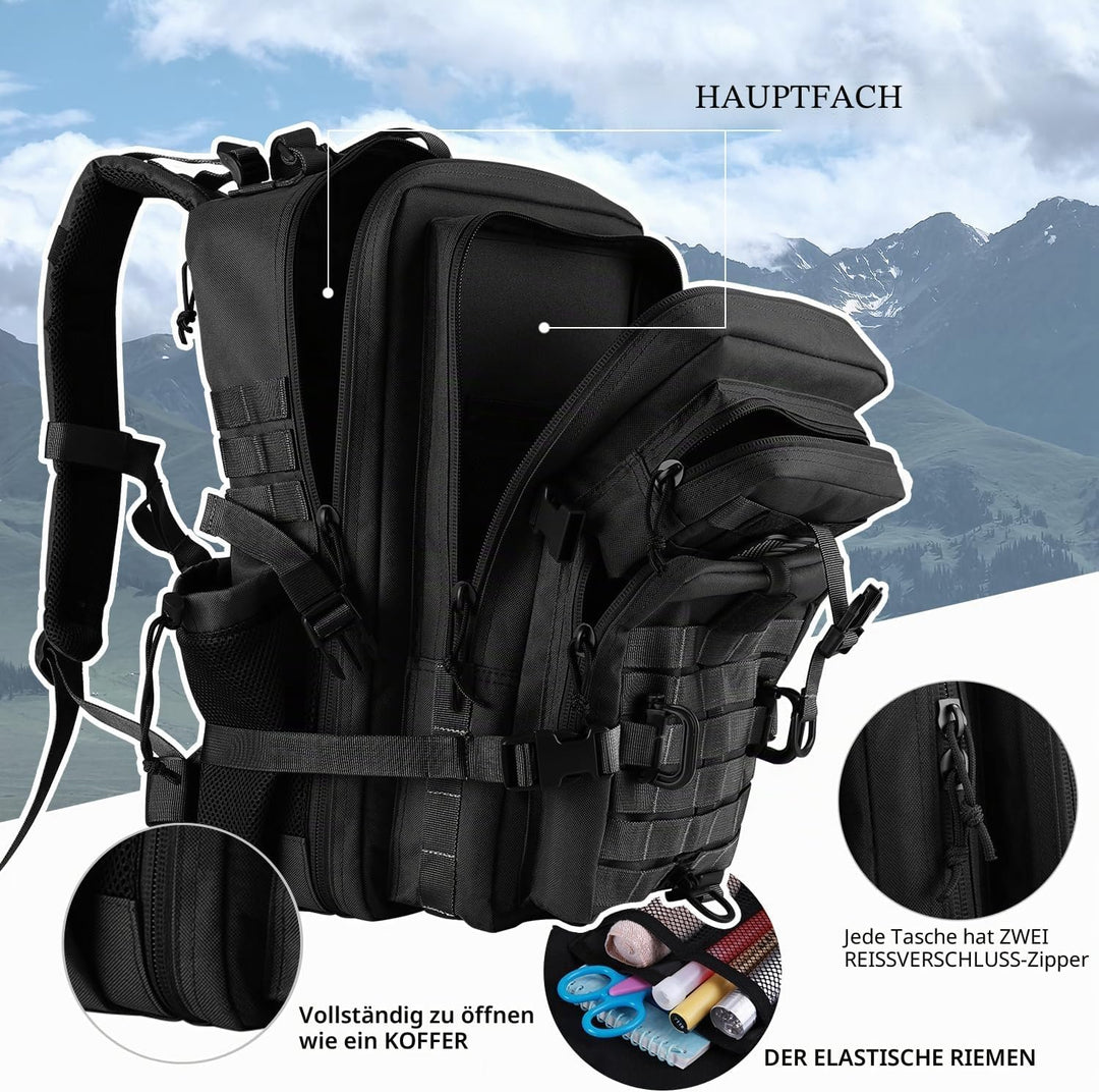 Hannibal Tactical Militär Taktischer Rucksack Cooper Rucksack Armee Assault Pack 3 Tage Bug Out Go B