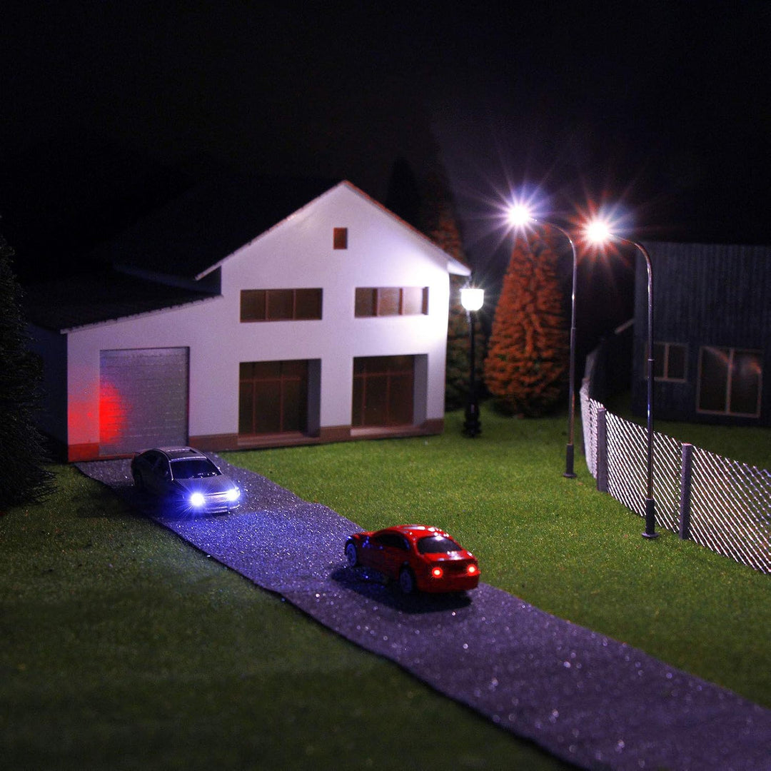 Evemodel 12Stk. 1: 150 N Spur Model beleuchtete Autos mit 12V LED Leuchten für Gebäude Layout Neu EC