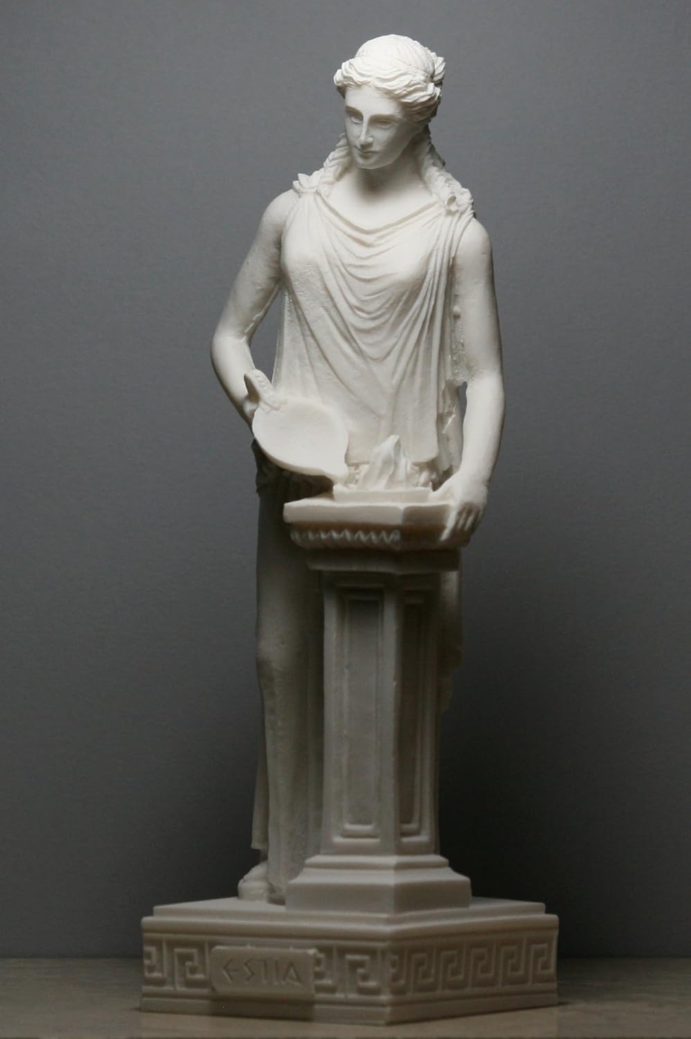 Hestia Vesta Statue Göttin der Home Familie Hearth Alabaster Skulptur 26 ΄ ΄