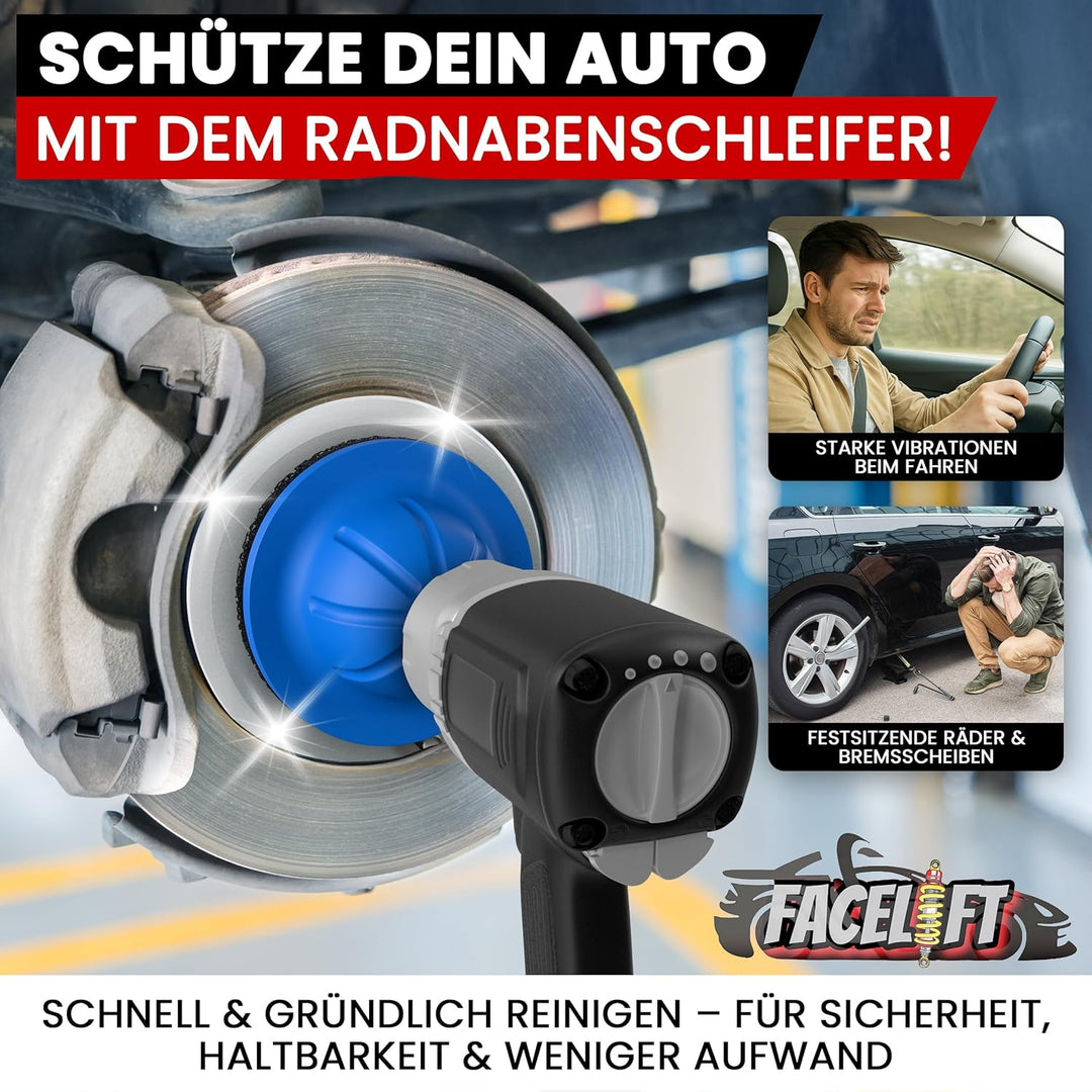 FACELIFT Radnabenschleifer Ø150mm – inkl. Schleifpad, Adapter & Tasche – für saubere Radaufnahme & f