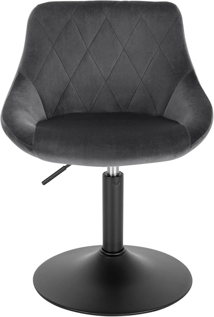 WOLTU Schminktisch Stuhl Hocker, Bequemer Schminkstuhl aus Samt mit Lehne, Höhenverstellbar, 360° Dr