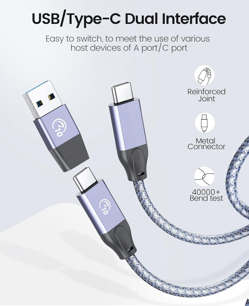 USB C Hub, ORICO USB C 3.2 GEN 1 Hub 5Gbps, 4-Port Aluminium USB Verteiler mit 0.5M USB C Kabel, USB