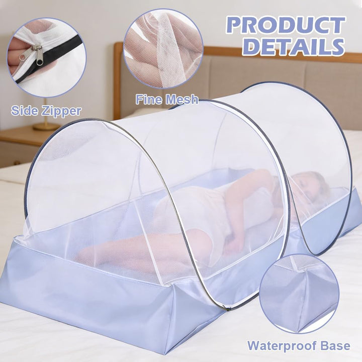 Faltbares Moskitonetz, Moskitonetz Pop Up, Moskitonetzs Reise, Moskitonetzs Bett, 200 x 100 x 73 cm,