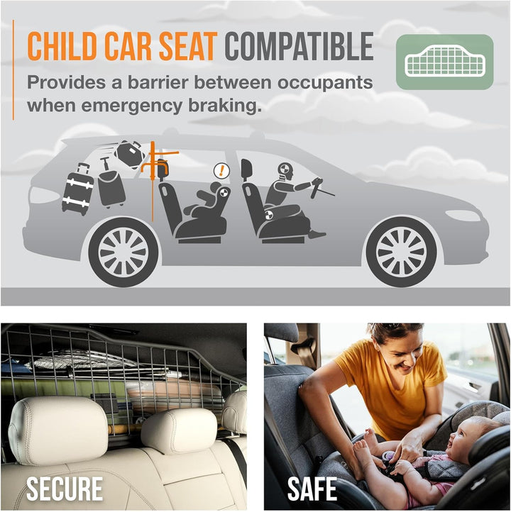 Travall Guard Hundegitter Kompatibel Mit Peugeot 2008 (2013-2019) TDG1400 - Massgeschneidertes Trenn