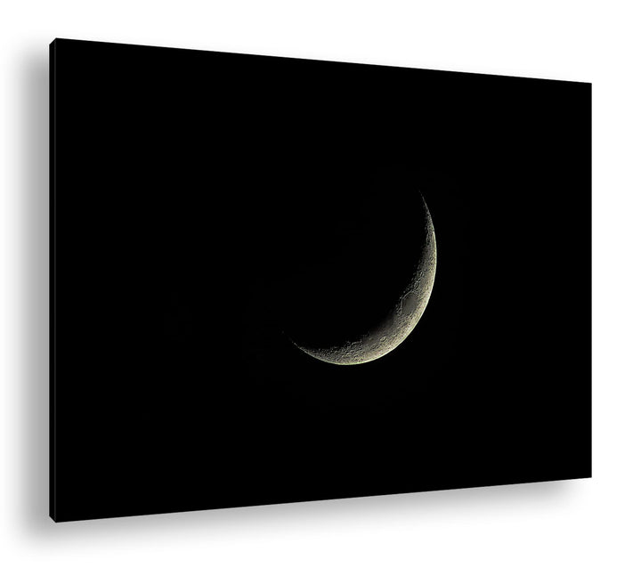 deyoli zunehmender Mond Format: 80x60 als Leinwandbild, Motiv fertig gerahmt auf Echtholzrahmen, Hoc