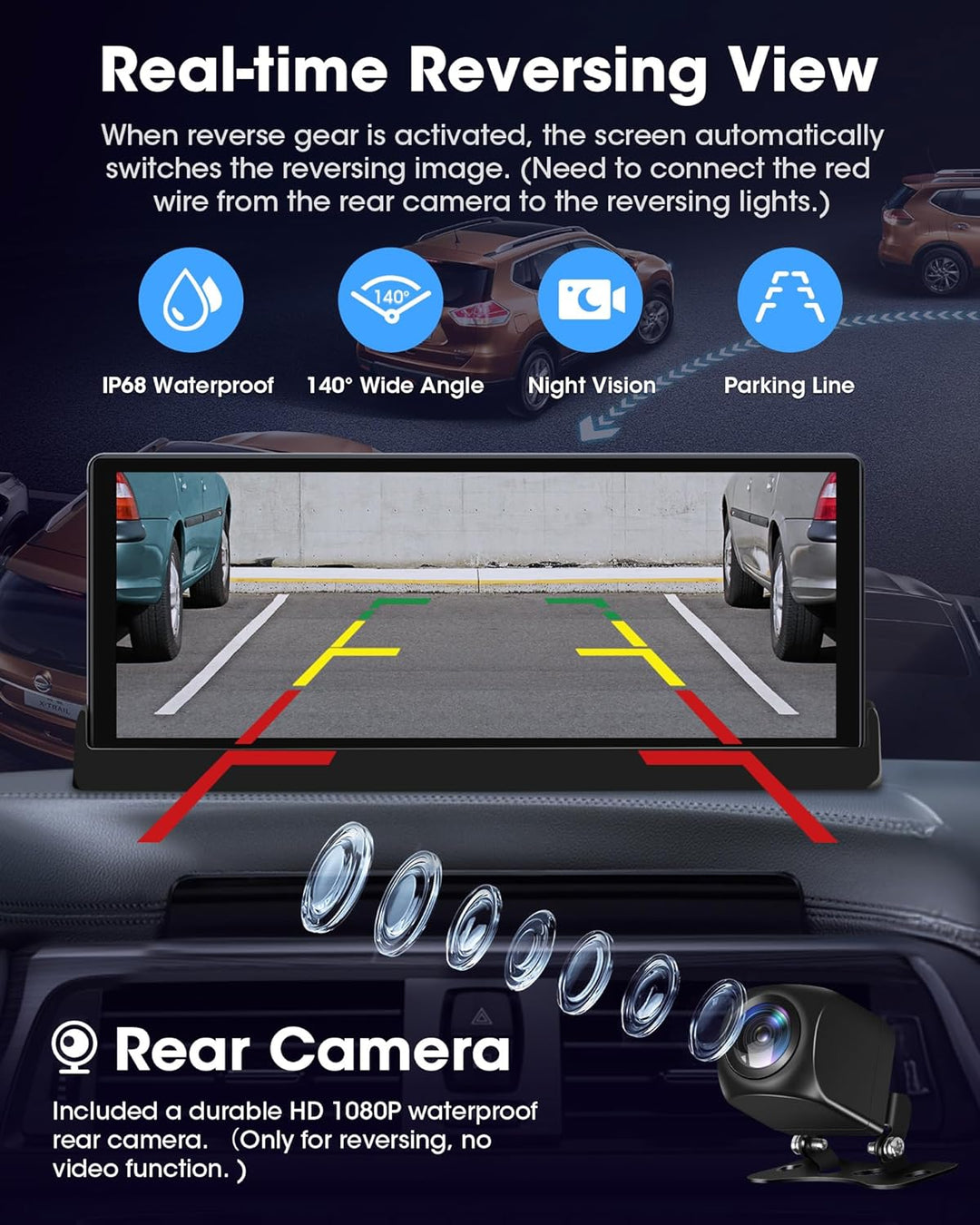2026 Exklusivität Carplay Android Auto Display mit Stehende Halterung 10,26 Zoll Touchscreen Display