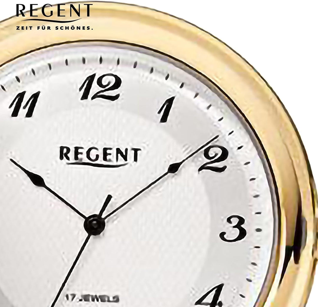 Regent Herren Taschenuhr Savonnette 50 MM Mechanischer Handaufzug Arabische Zahlen Gold-grau, Gold-g