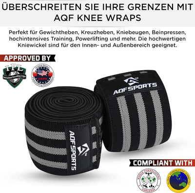 AQF Kniebandage, Kraftraining Kniebandage Männer Damen - IPL USPA Genehmigt Fitness Knieschützer, El