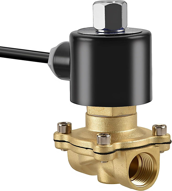 Heschen Messing Elektrisches Magnetventil, 2W-160-15KJ, PT1/2'', DC12V, Direct Action Wasser Air, No