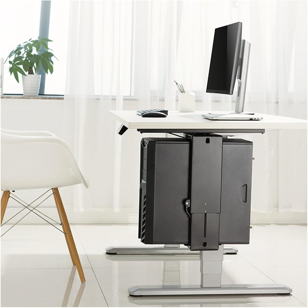 LogiLink EO0031 einstellbare Untertisch PC-Halterung drehbar 360° mit Variabler Grösseneinstellung u