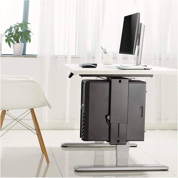 LogiLink EO0031 einstellbare Untertisch PC-Halterung drehbar 360° mit Variabler Grösseneinstellung u