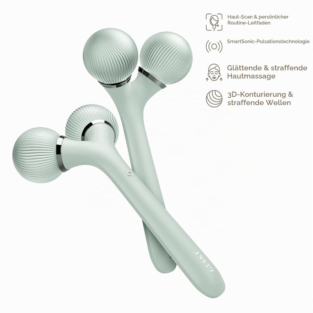 GESKE | SmartAppGuided™ Sonic Facial &amp; Body Roller | 4 in 1 | Dermaroller | Gerät für Gesicht und Kö