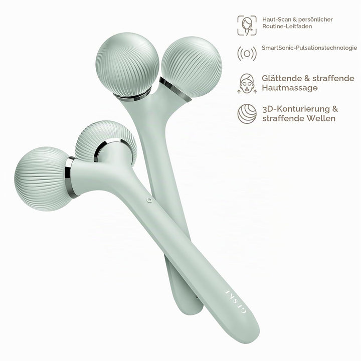 GESKE | SmartAppGuided™ Sonic Facial &amp; Body Roller | 4 in 1 | Dermaroller | Gerät für Gesicht und Kö