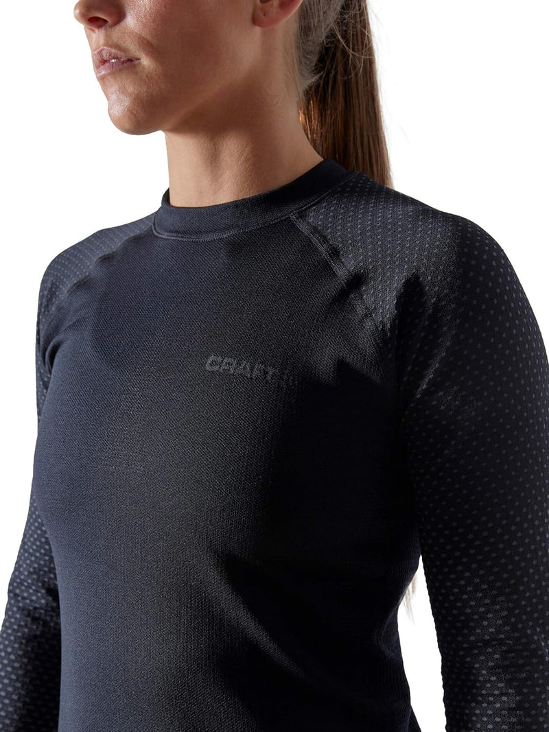 Craft Damen ADV Warm Fuseknit Intensity Ls W Oberteile L Schwarz, L Schwarz