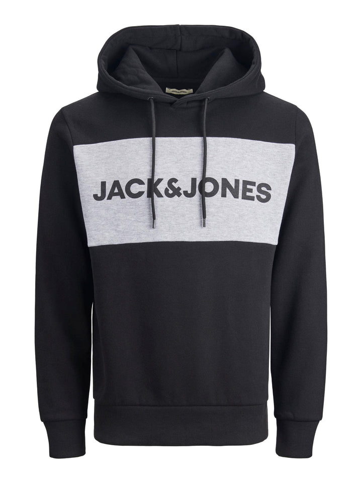 JACK & JONES Herren Warmer Print Hoodie Logo Sweater Pullover Basic Kapuzen Sweatshirt JJELOGO XS Sc