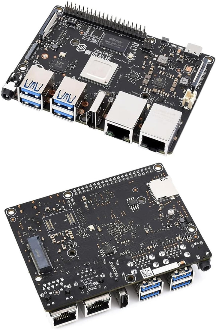 youyeetoo VisionFive2 v1.3B RISC-V Einplatinencomputer, Quad Core, 4GB mit WiFi Dongle, StarFive JH7