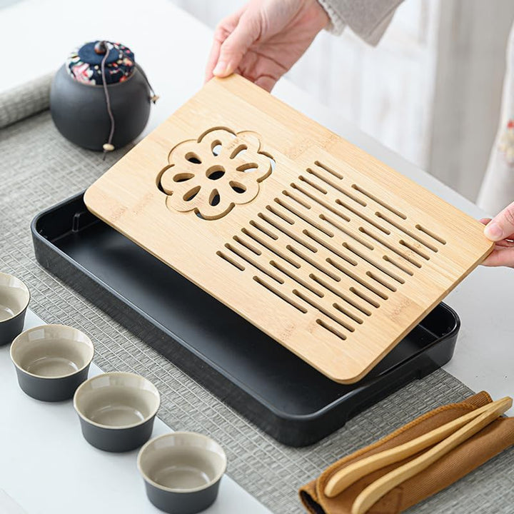 LURRIER Gongfu Tee-Sets, tragbares Keramik-Teeset, asiatisches Tee-Set für Erwachsene, Tee-Geschenks