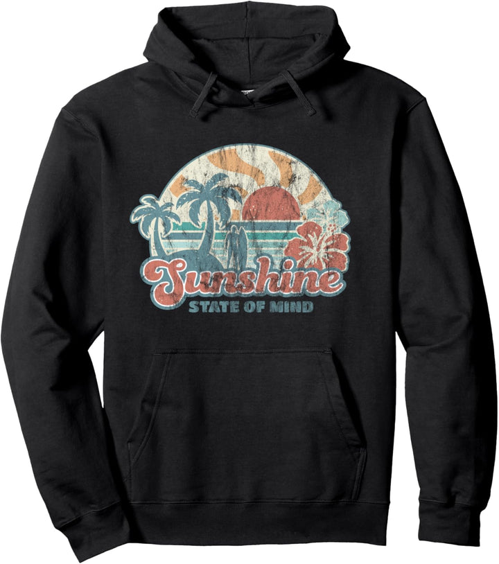 Sunshine State Of Mind Retro 60s Faded Distressed Sommer Pullover Hoodie