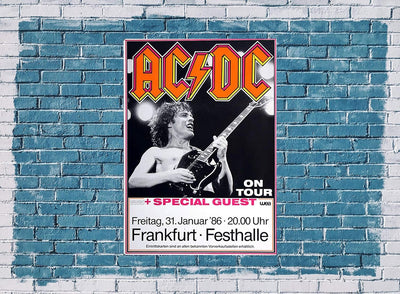 AC/DC - Fly On The Wall, Frankfurt 1986 » Konzertplakat/Premium Poster | Live Konzert Veranstaltung