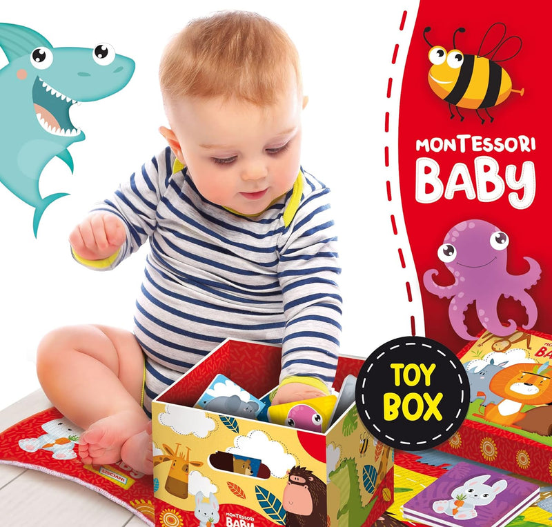 LISCIANI 92796 Wald, Formen Giochini Sul Pavimento, Montessori Baby-5 BILDUNGSSPIELE-Box + Teppich M