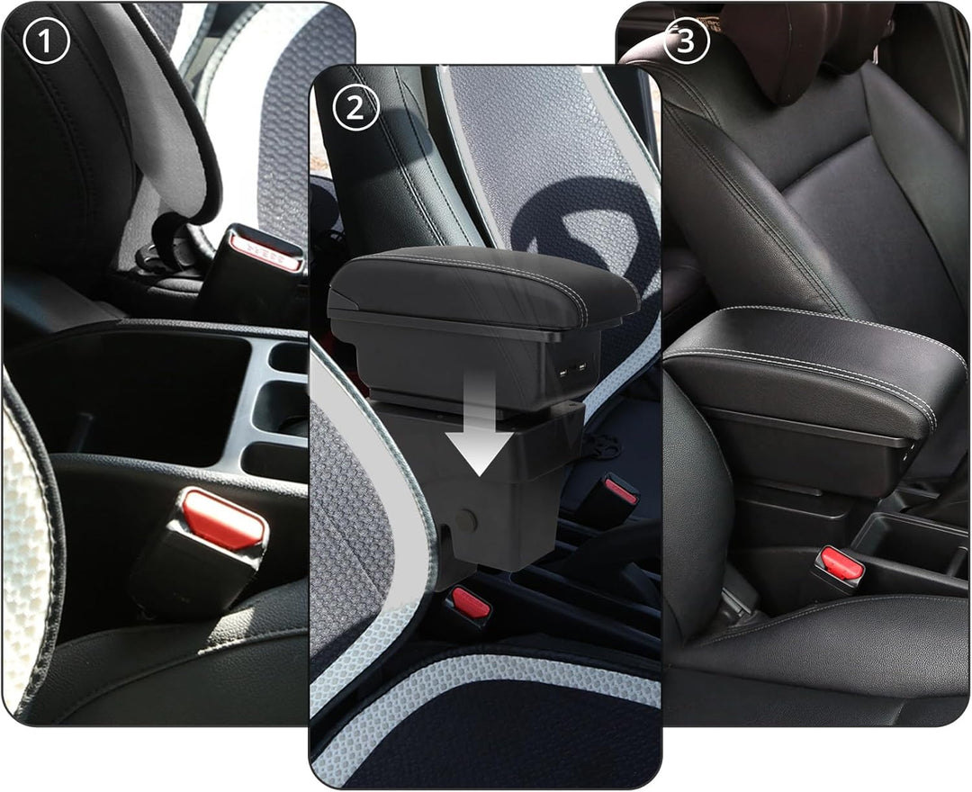 Auto Armlehnen für Mirage Attrage Space Star 2014-2018 Doppelschicht Mittelkonsole Grosse Aufbewahru