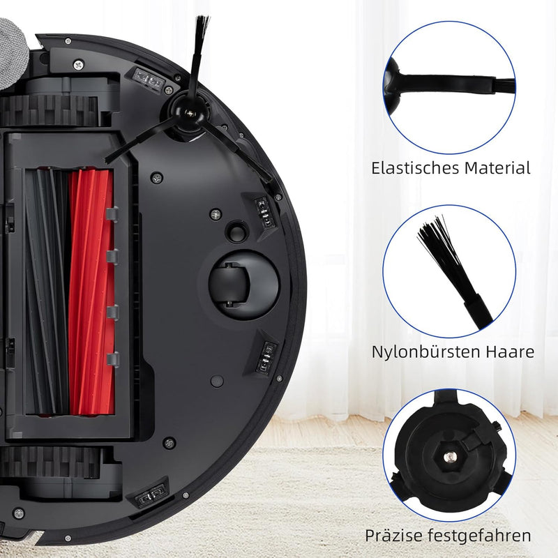 18 Stück Zubehör für Roborock S8 MaxV Ultra Saugroboter, Ersatzteile Enthält 2 Hauptbürste 4 Staubbe