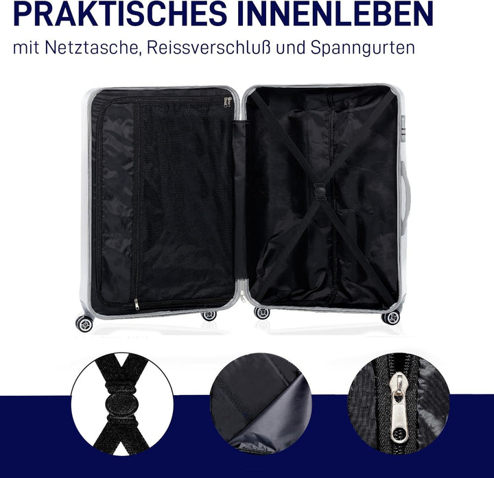 FERGÉ Grosser Koffer Hartschale erweiterbar Toulouse Rollkoffer Reise-Koffer 65 cm Hartschalenkoffer