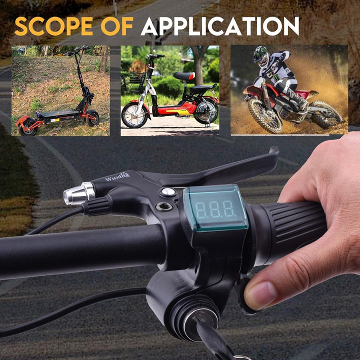 Kunray Universeller E-Bike Daumengashebel 12V-96V E Scooter Gashebel mit E Scooter LED Anzeige Spann