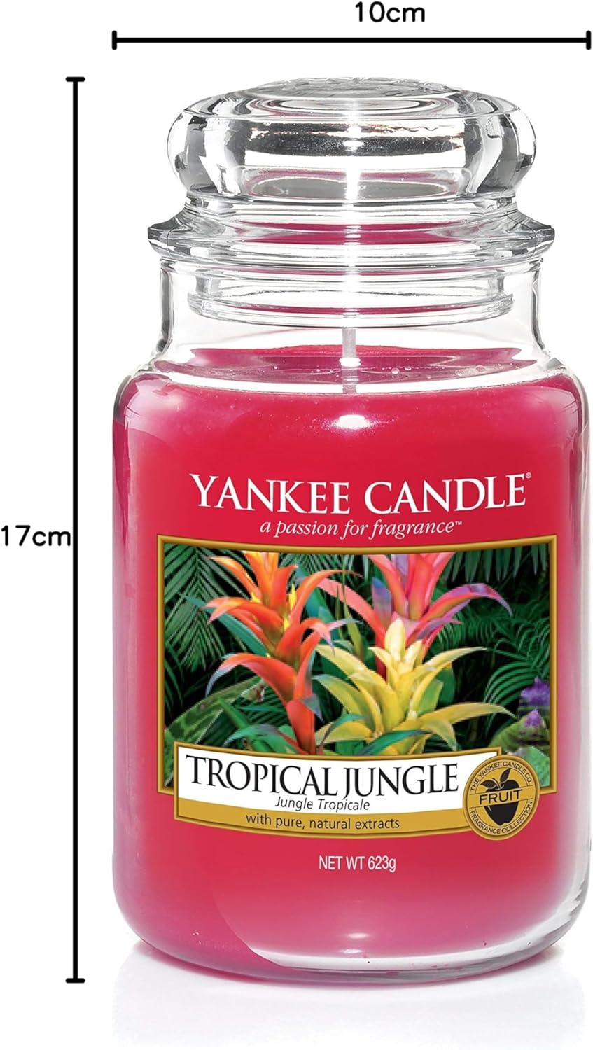 Yankee Candle Duftkerze im Glas (gross) | Tropical Jungle | Brenndauer bis zu 150 Stunden