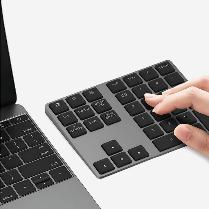 USB-C Bluetooth Numerische Ziffernblock – Kabelloses NumPad, Wiederaufladbare Numerische Tastatur fü