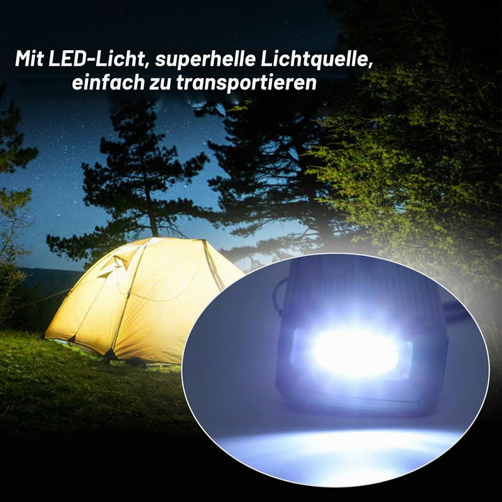 Notfall-Handkurbelradio Solar-Wind-Up-Radios mit USB-Handy-Ladegerät, Taschenlampe, tragbares AM/FM-