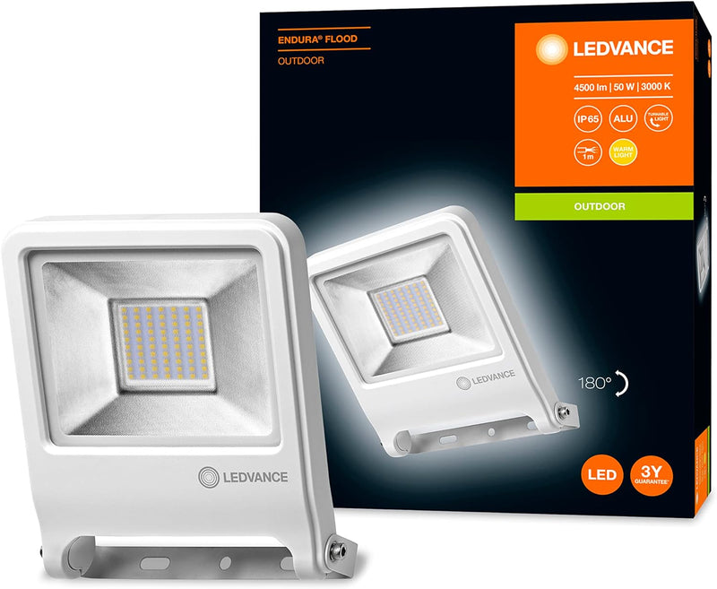 Ledvance LED Fluter, Leuchte für Aussenanwendungen, Warmweiss, 226,0 mm x 201,0 mm x 37,0 mm, ENDURA